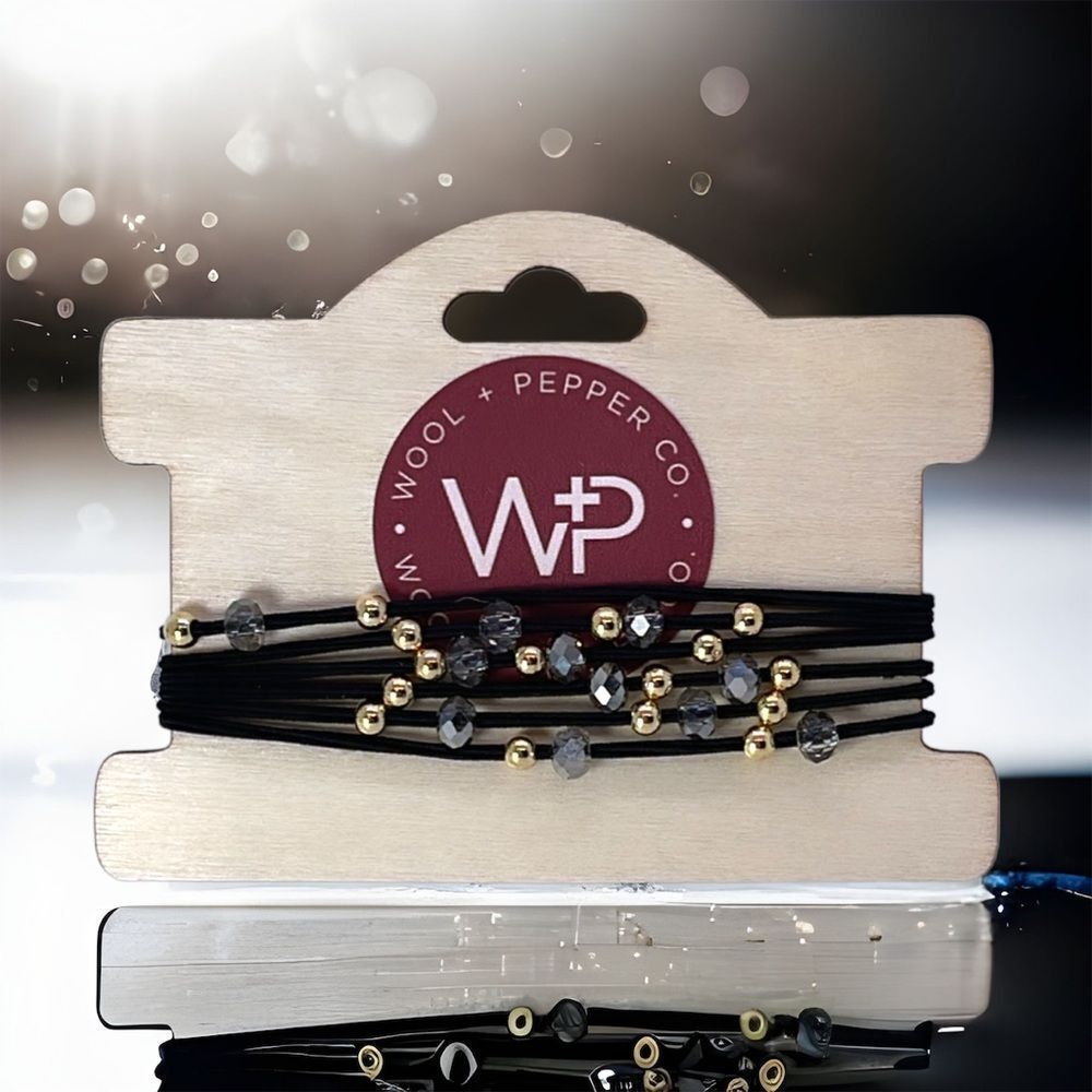 NWT Wool + Pepper Co. Stackable Hair Tie Bracelets (2 bracelet set)